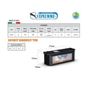 Аккумулятор VIPIEMME B336C SP ENERGY 12V 140Ah EN980A Аккумулятор VIPIEMME B336C SP ENERGY 12V 140Ah EN980A
