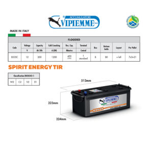 Acumulator VIPIEMME B335C SP.ENERGY 12V 200Ah EN1200A